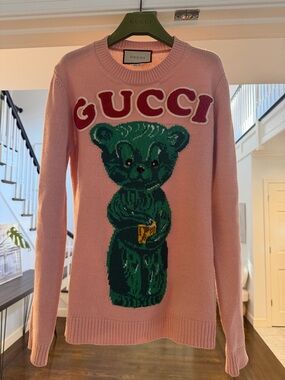 Gucci Pink Teddy Bear Sweater – Size Small